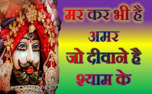 मर कर भी है अमर दीवाने श्याम के भजन लिरिक्स